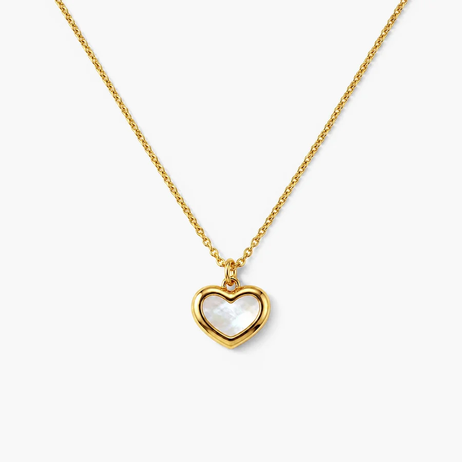 White Heart Necklace