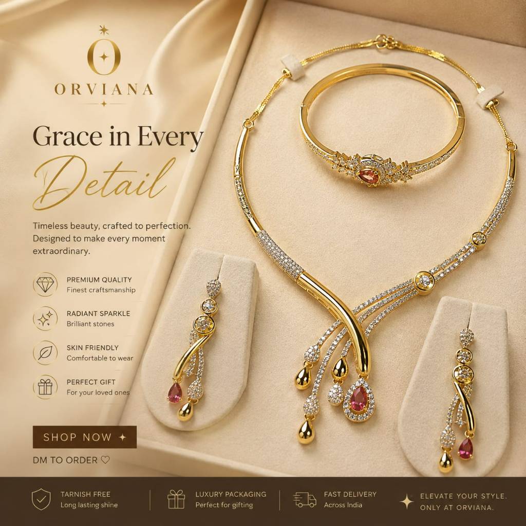 Golden AD set with Bracelets