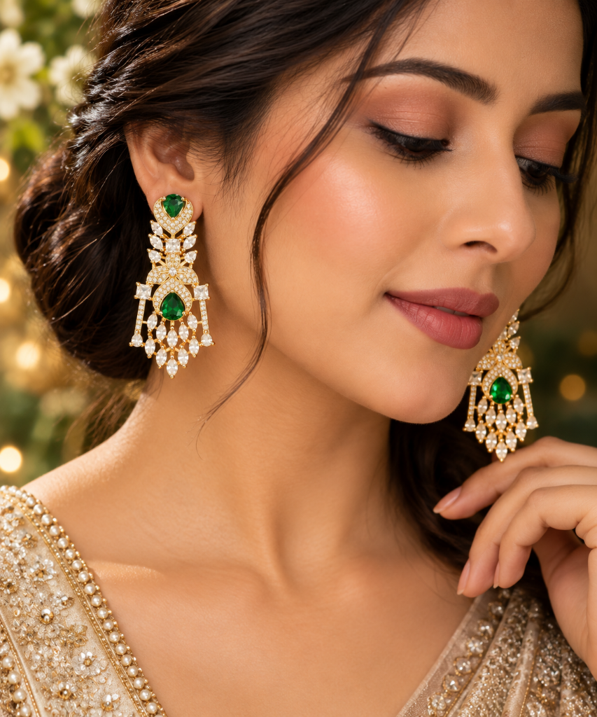 Emerald Royale Chandelier Earrings