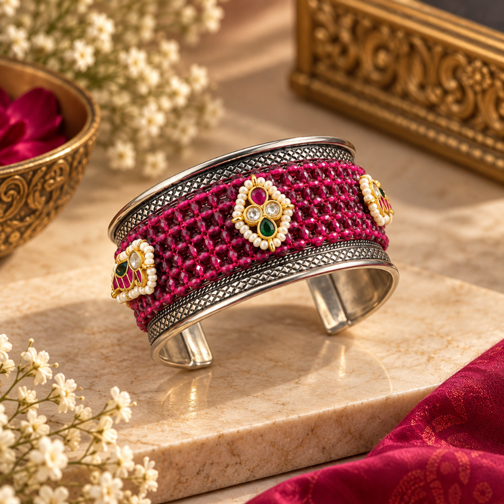 Rajwada Gulabi Heritage Cuff