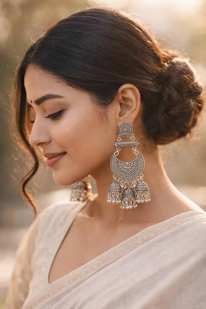 Indian Silver Earrings
