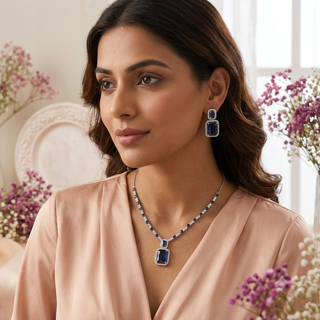Amethyst Radiance Pendant Necklace & Earring Set